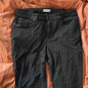 Madewell Jeans Plus Kick Out Crop in True Black Wash: Coated Edition 18W